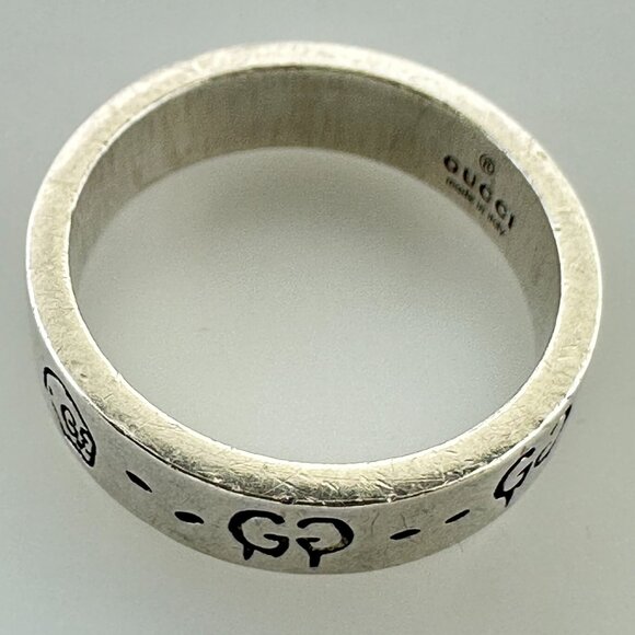 Gucci 925 Sterling Silver Ghost Ring Band - Size 10.5 - Picture 7 of 11